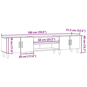 Έπιπλο Τηλεόρασης Όψη Παλαιού Ξύλου 180x31,5x40 εκ. Επεξ. Ξύλο