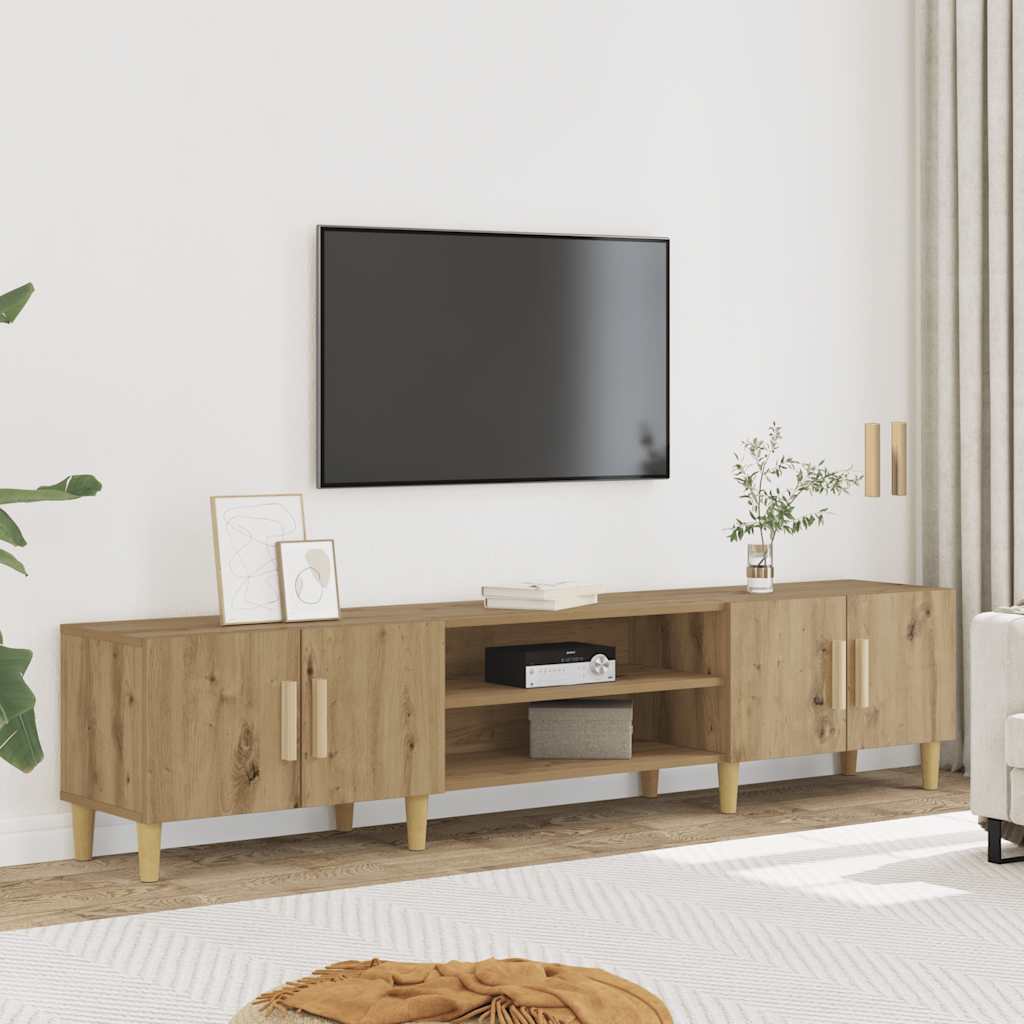 Έπιπλο Τηλεόρασης Αρτισιανή Δρυς 180x31,5x40εκ Επεξ. Ξύλο - Pakobazaar