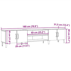 Έπιπλο Τηλεόρασης Όψη Παλαιού Ξύλου 180x31,5x40 εκ. Επεξ. Ξύλο