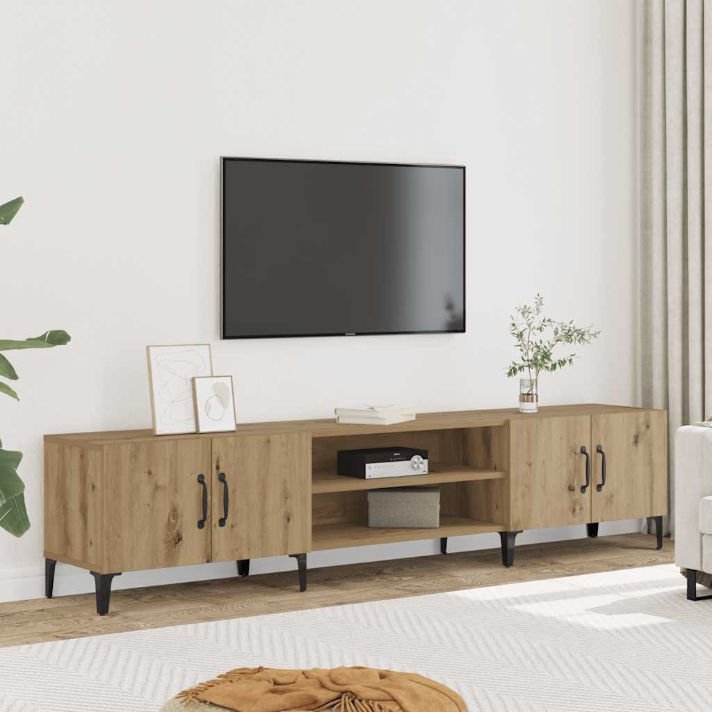 Έπιπλο Τηλεόρασης Αρτισιανή Δρυς 180x31,5x40εκ Επεξ. Ξύλο - Pakobazaar