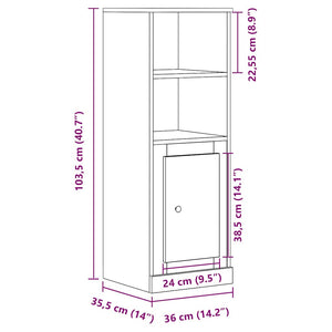 Ντουλάπι Αρτισιανή Δρυς 36x35,5x103,5 εκ από Επεξεργασμένο Ξύλο - Pakobazaar