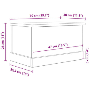 Κουτί Αποθήκευσης Αρτισιανή Δρυς 30x50x28 εκ. Επεξ.Ξύλο