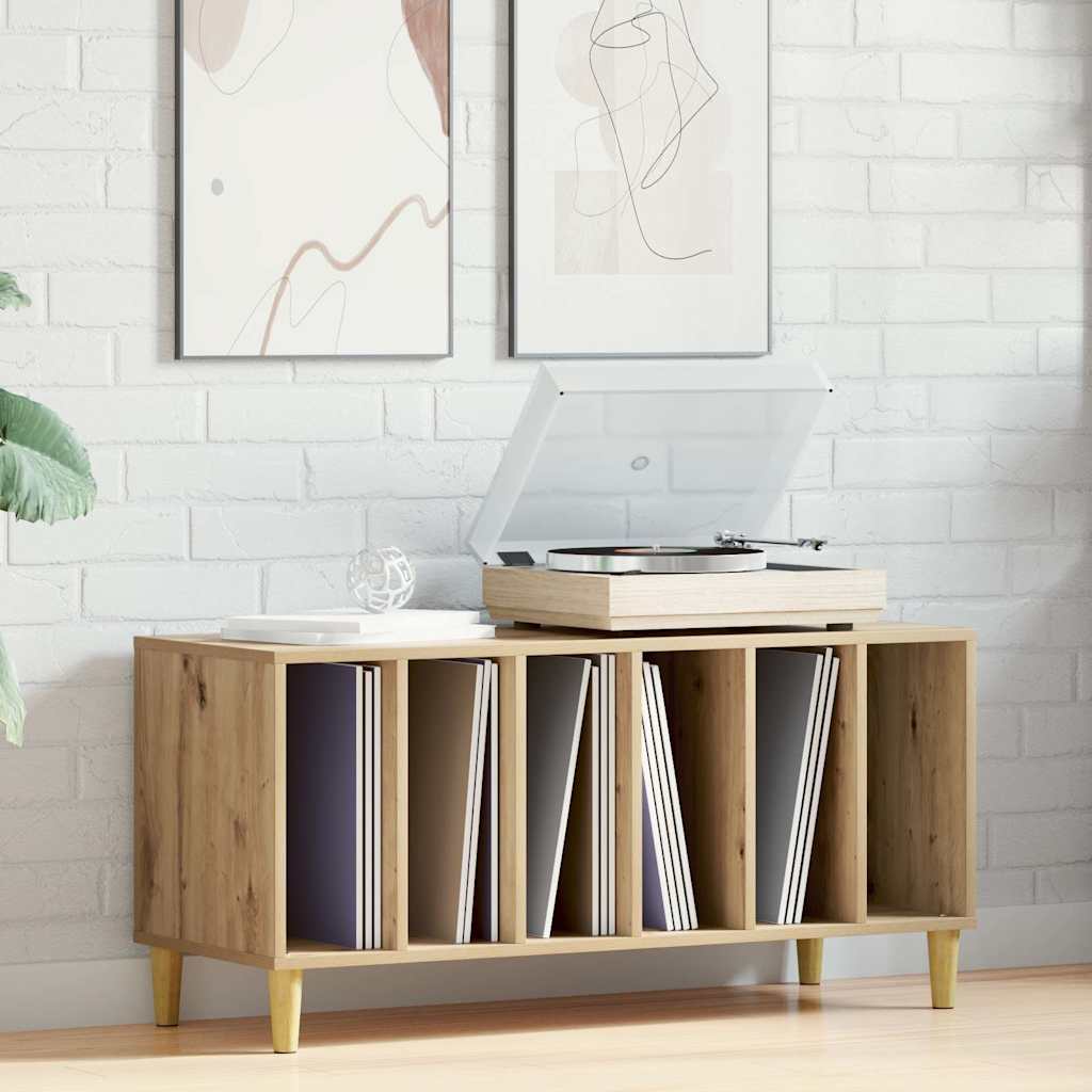 Έπιπλο Δίσκων τεχνίτης Δρυς 100x38x48 εκ από Επεξεργασμένο Ξύλο - Pakobazaar