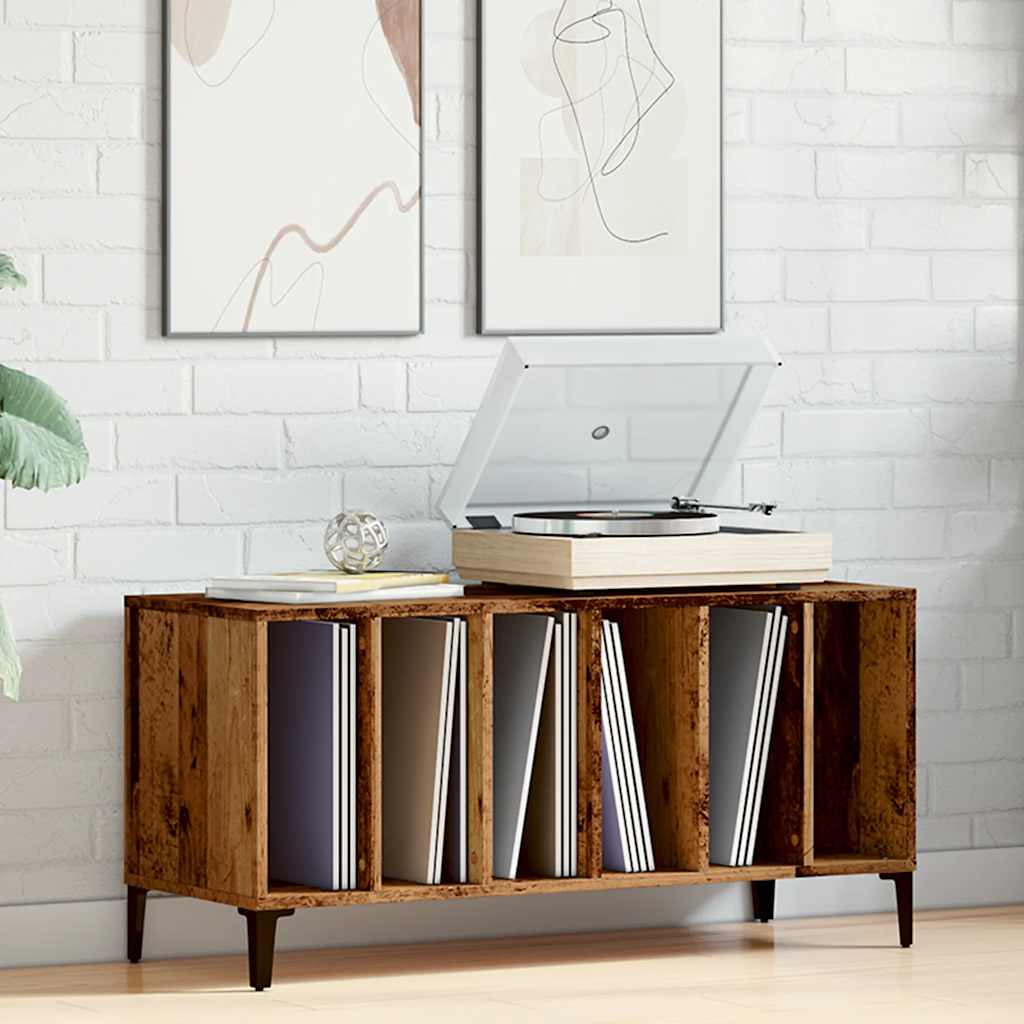 Έπιπλο Δίσκων Μαύρο 100 x 38 x 48 εκ. από Επεξεργασμένο Ξύλο - Pakobazaar