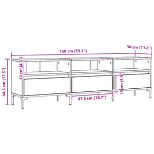 Έπιπλο Τηλεόρασης τεχνίτης Δρυς 150x30x44,5 εκ - Pakobazaar