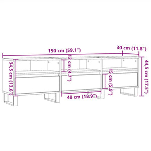 Έπιπλο Τηλεόρασης Παλιό Ξύλο 150x30x44,5 εκ. Επεξεργασμένο Ξύλο - Pakobazaar
