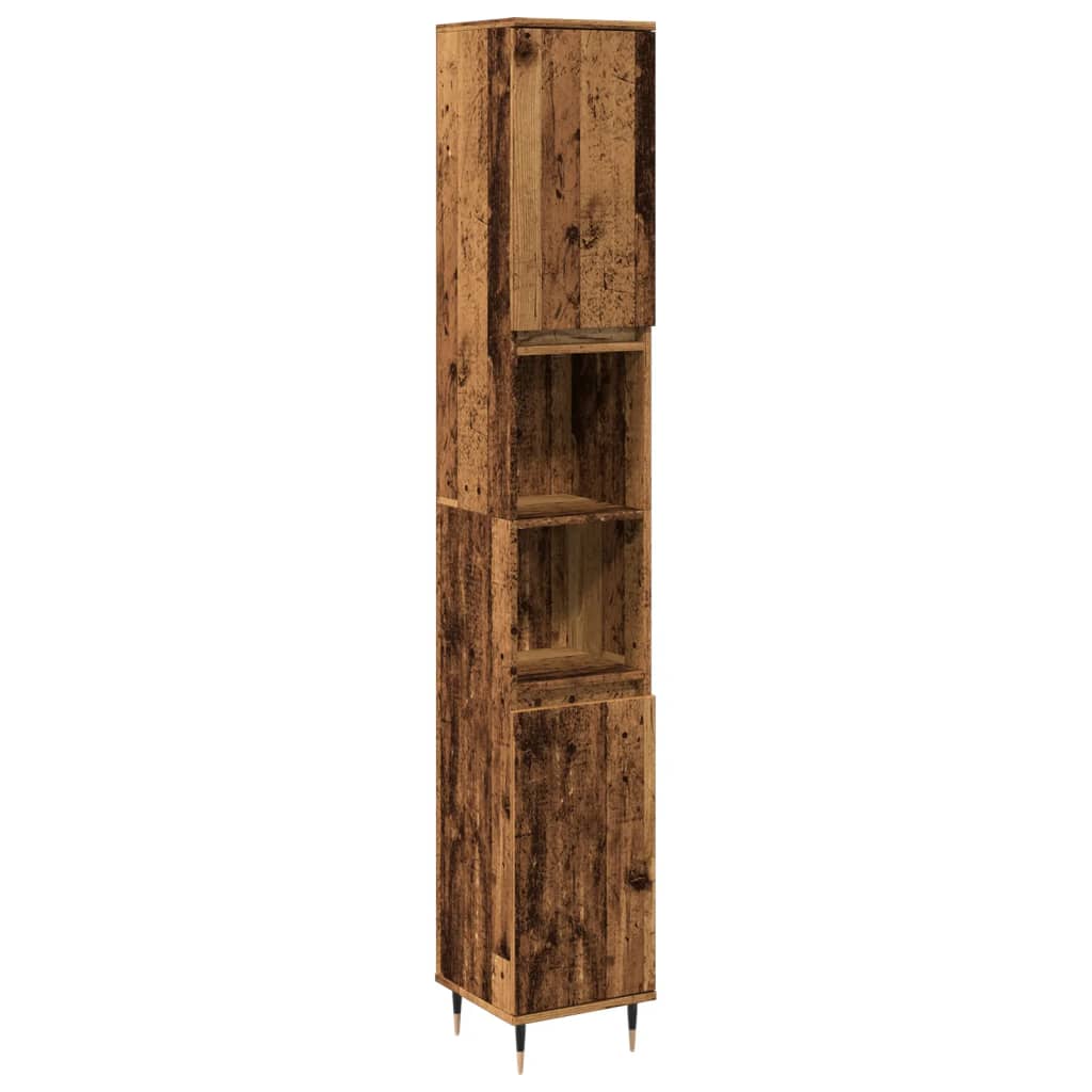 Ντουλάπι μπάνιου Παλιό ξύλο 30x30x190 cm Κατασκευασμένο ξύλο - Pakobazaar