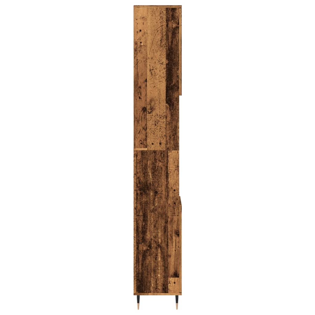 Ντουλάπι μπάνιου Παλιό ξύλο 30x30x190 cm Κατασκευασμένο ξύλο - Pakobazaar