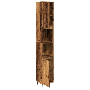 Ντουλάπι μπάνιου Παλιό ξύλο 30x30x190 cm Κατασκευασμένο ξύλο - Pakobazaar