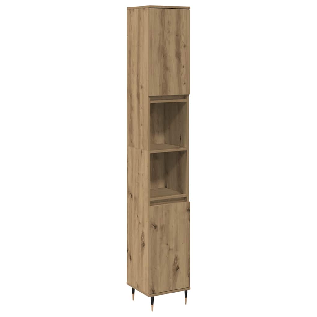 Ντουλάπι μπάνιου Δρυς τεχνίτης 30x30x190 cm Κατασκευασμένο ξύλο - Pakobazaar