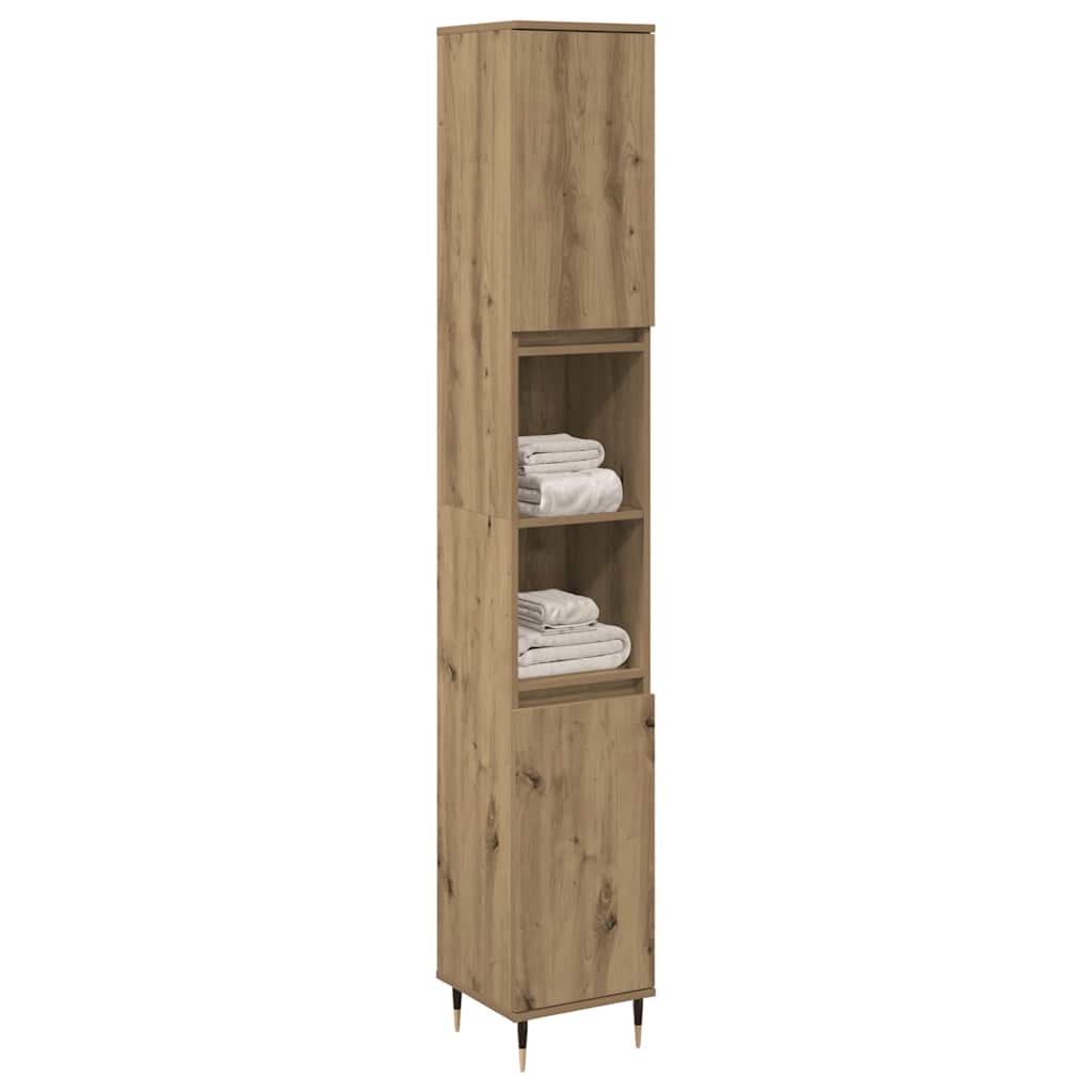 Ντουλάπι μπάνιου Δρυς τεχνίτης 30x30x190 cm Κατασκευασμένο ξύλο - Pakobazaar