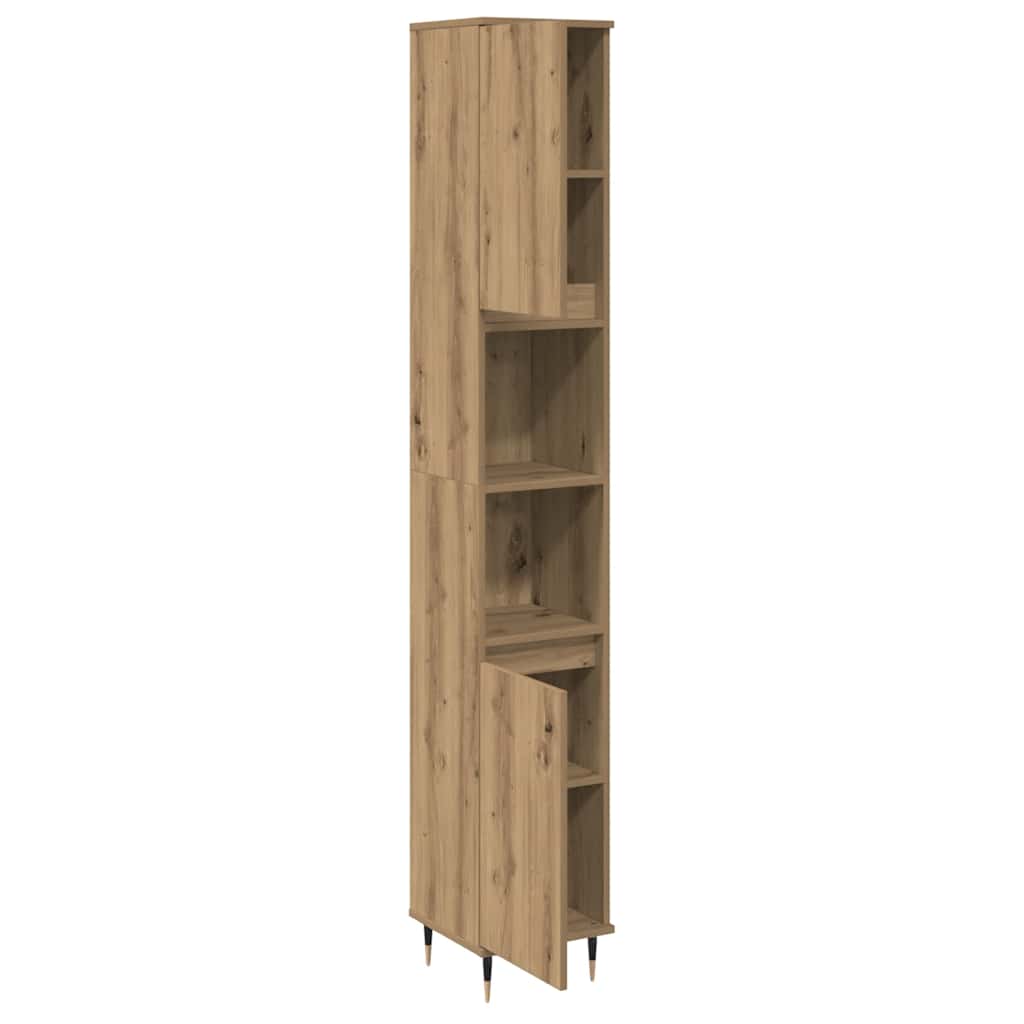 Ντουλάπι μπάνιου Δρυς τεχνίτης 30x30x190 cm Κατασκευασμένο ξύλο - Pakobazaar