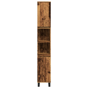 Ντουλάπι μπάνιου Παλιό ξύλο 30x30x190 cm Κατασκευασμένο ξύλο - Pakobazaar