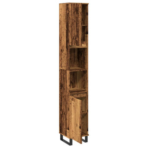Ντουλάπι μπάνιου Παλιό ξύλο 30x30x190 cm Κατασκευασμένο ξύλο - Pakobazaar