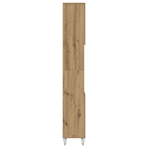 Ντουλάπι μπάνιου Δρυς τεχνίτης 30x30x190 cm Κατασκευασμένο ξύλο