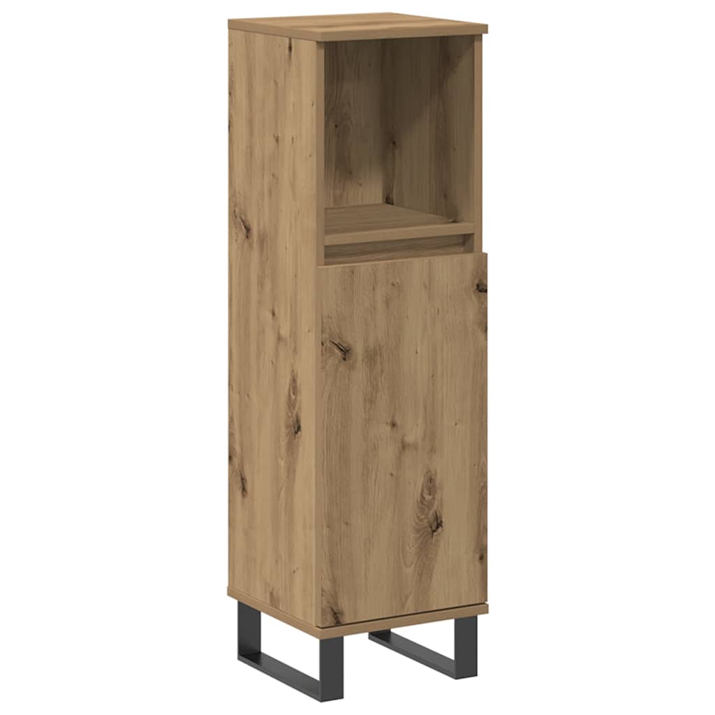 Ντουλάπι μπάνιου Δρυς τεχνίτης 30x30x100 cm Κατασκευασμένο ξύλο - Pakobazaar