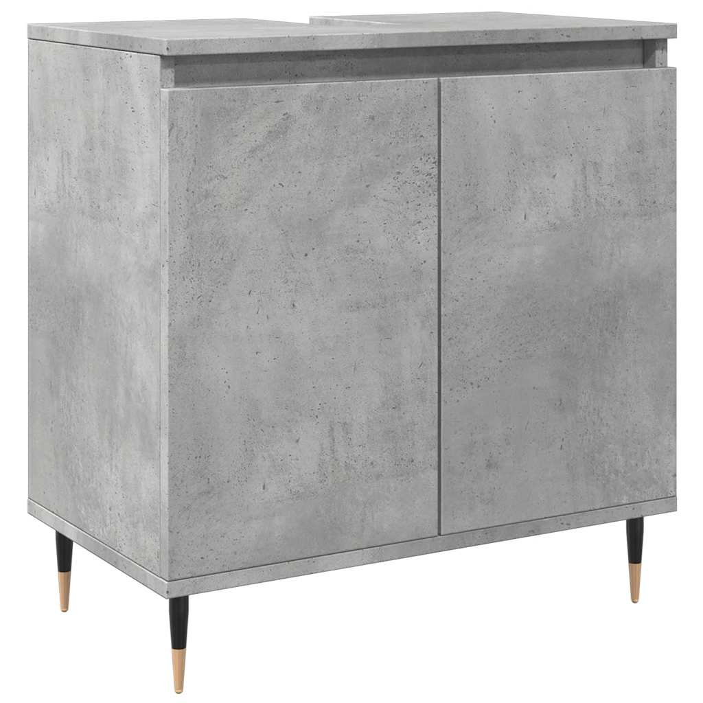 Ντουλάπι Μπάνιου Γκρι Σκυροδεμ. 58 x 33 x 60 εκ. Επεξεργ. Ξύλο