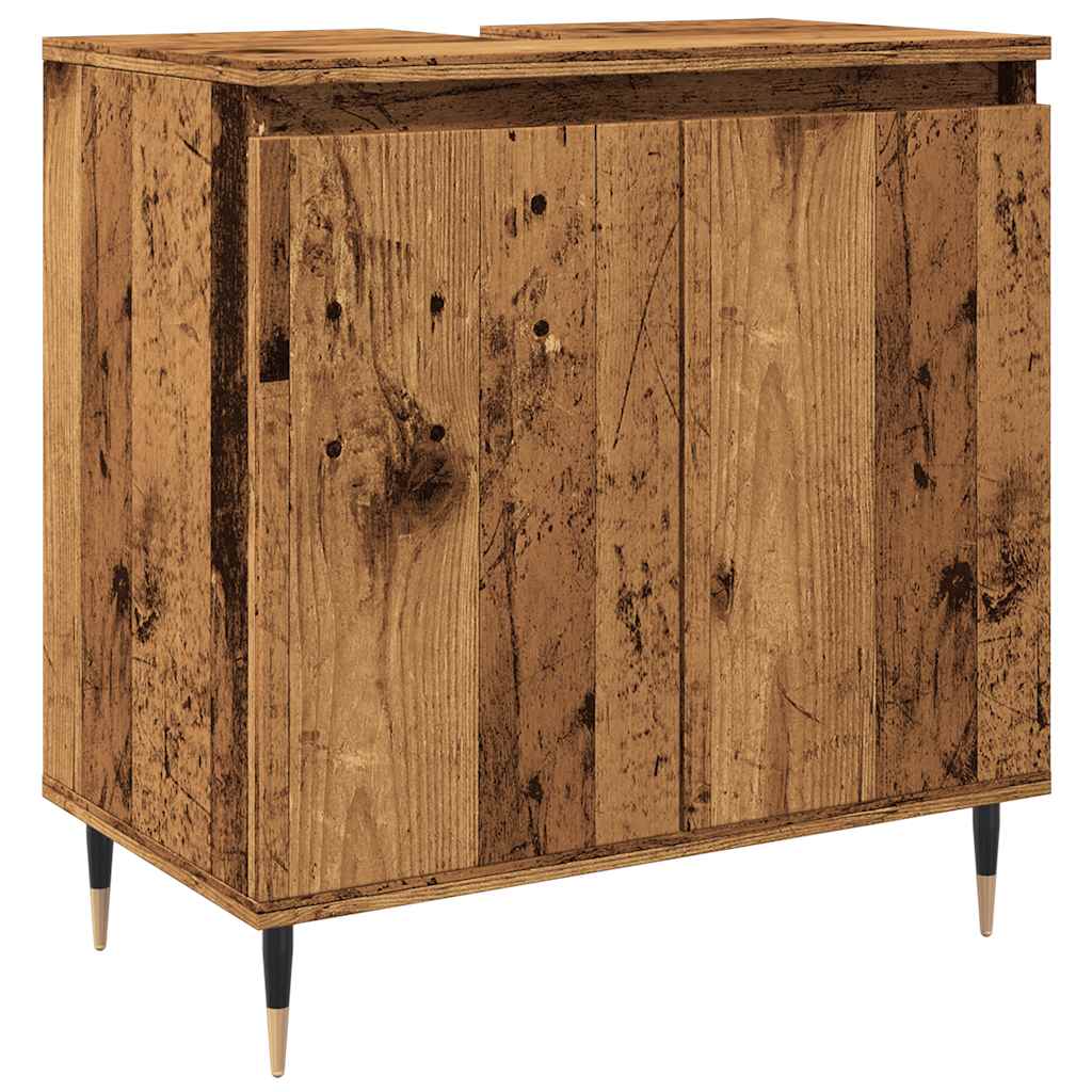 Ντουλάπι μπάνιου Παλιό ξύλο 58x33x60 cm Κατασκευασμένο ξύλο