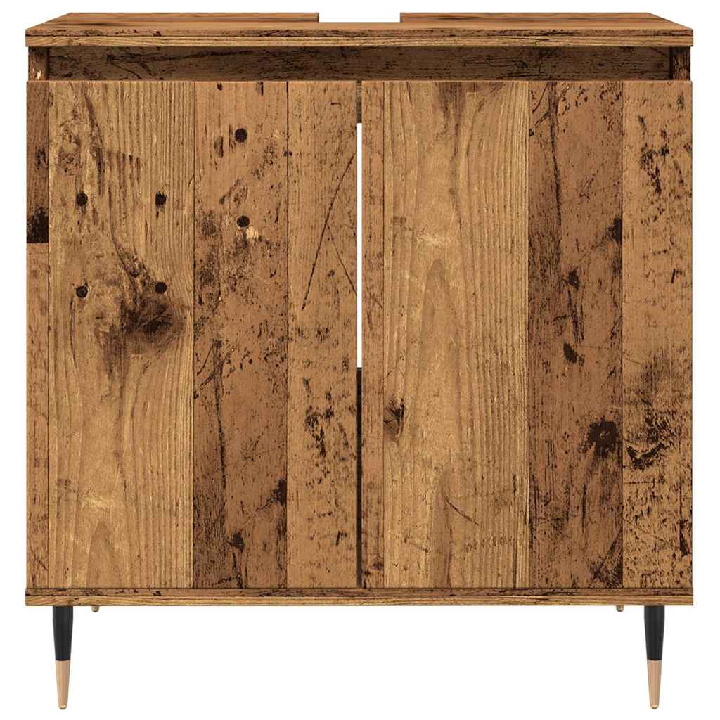 Ντουλάπι μπάνιου Παλιό ξύλο 58x33x60 cm Κατασκευασμένο ξύλο