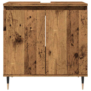Ντουλάπι μπάνιου Παλιό ξύλο 58x33x60 cm Κατασκευασμένο ξύλο