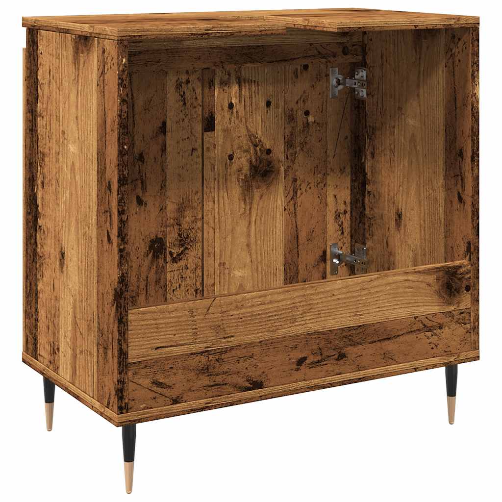 Ντουλάπι μπάνιου Παλιό ξύλο 58x33x60 cm Κατασκευασμένο ξύλο