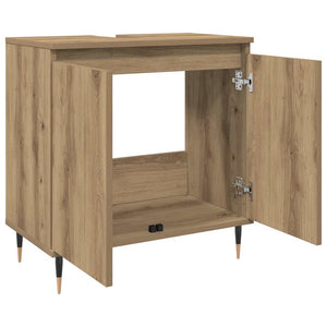 Ντουλάπι μπάνιου Δρυς τεχνίτης 58x33x60 cm Κατασκευασμένο ξύλο - Pakobazaar