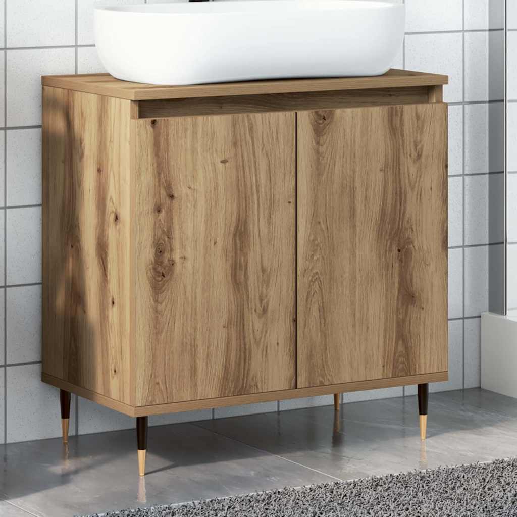 Ντουλάπι μπάνιου Δρυς τεχνίτης 58x33x60 cm Κατασκευασμένο ξύλο - Pakobazaar