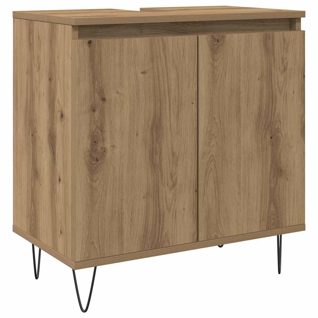Ντουλάπι Μπάνιου Δρυς τεχνίτης 58 x 33 x 60 εκ από Επεξεργ Ξύλο