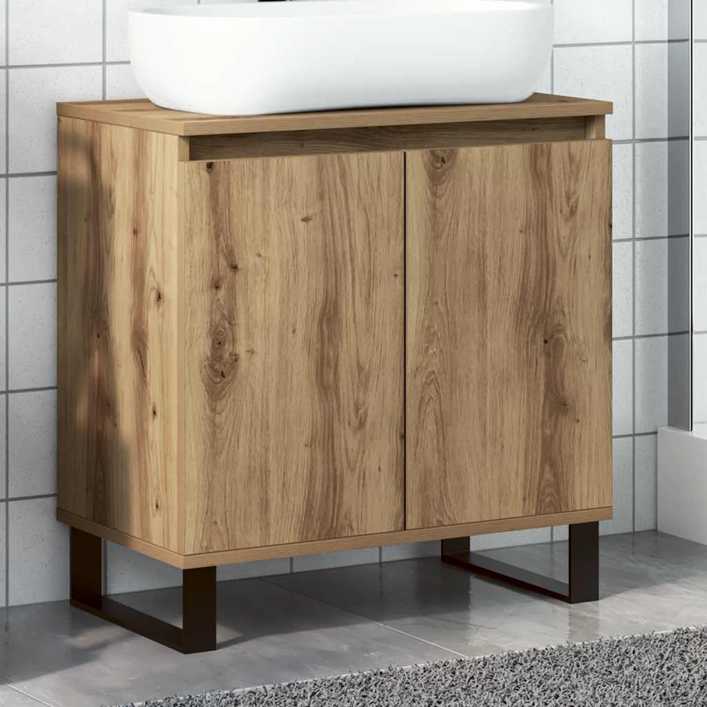 Ντουλάπι Μπάνιου Δρυς τεχνίτης 58 x 33 x 60 εκ από Επεξεργ Ξύλο