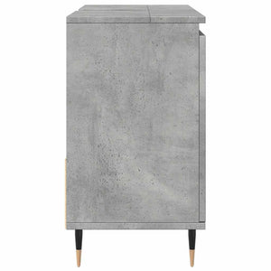 Ντουλάπι Μπάνιου Γκρι Σκυροδέματος 65x33x60 εκ. Επεξ. Ξύλο