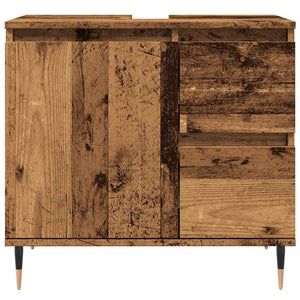 Ντουλάπι μπάνιου Παλιό ξύλο 65x33x60 cm Κατασκευασμένο ξύλο - Pakobazaar