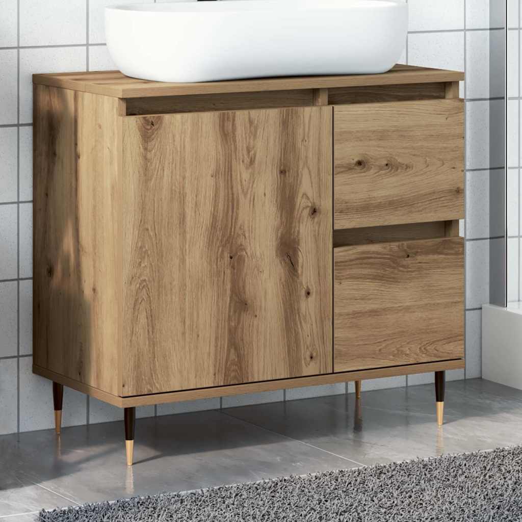Ντουλάπι Μπάνιου τεχνίτης Δρυς 65x33x60 εκ. Επεξεργασμένο Ξύλο
