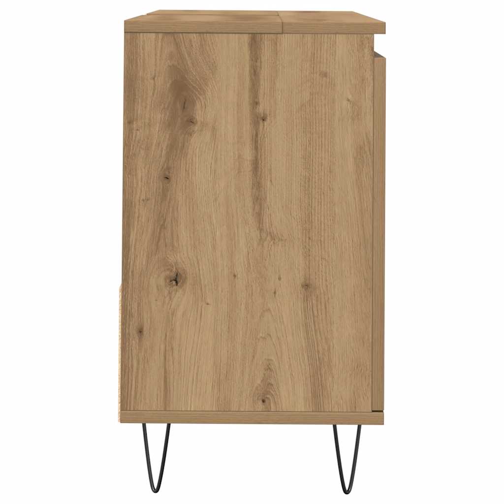 Ντουλάπι Νιπτήρα Μπάνιου Αρτισιανή Δρυς 65x33x60 εκ. Επεξ. Ξύλο - Pakobazaar