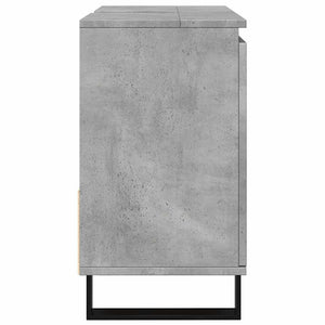 Ντουλάπι Μπάνιου Γκρι Σκυροδέματος 65x33x60 εκ. Επεξ. Ξύλο