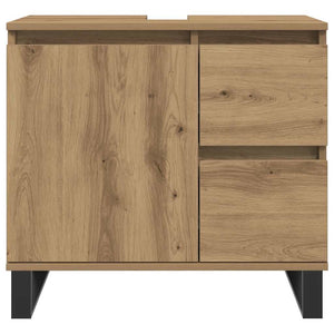 Ντουλάπι Νιπτήρα Μπάνιου Αρτισιανή Δρυς 65x33x60 εκ. Επεξ. Ξύλο