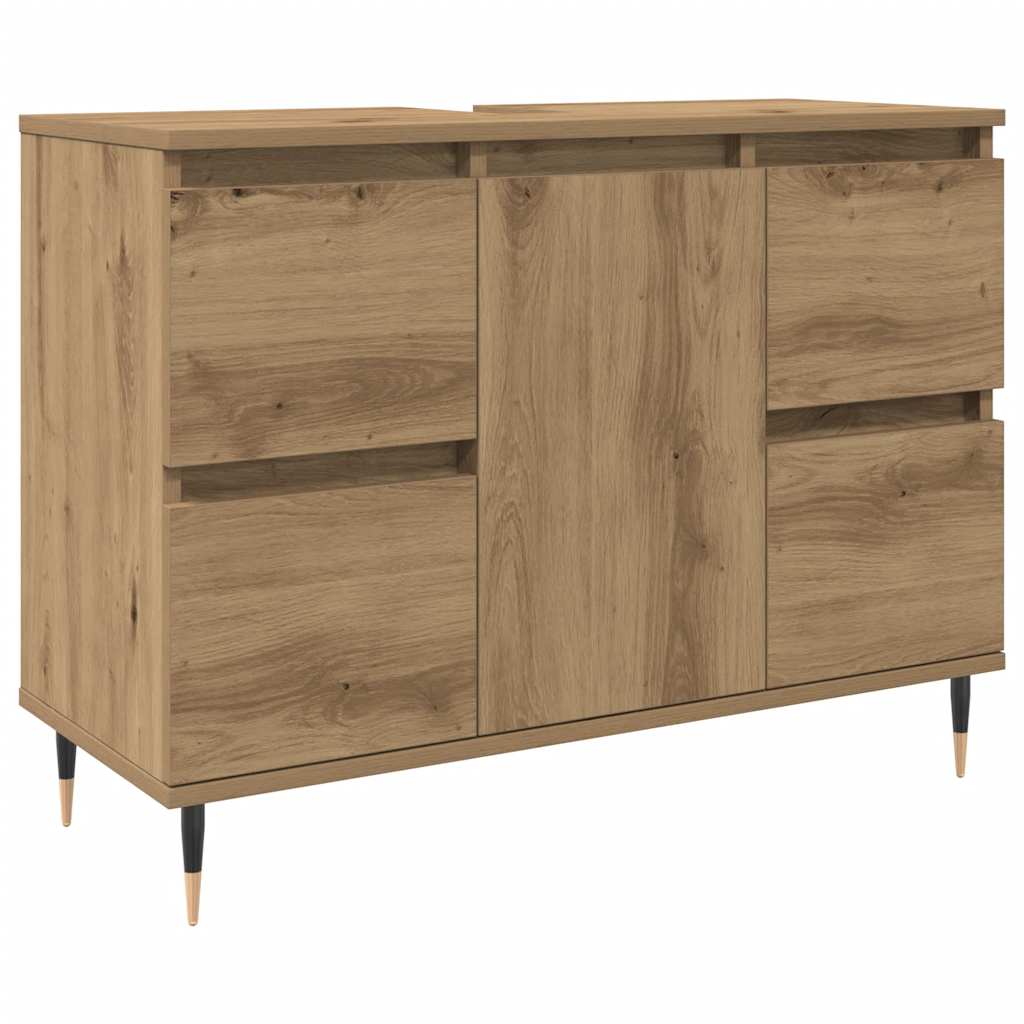 Ντουλάπι μπάνιου Δρυς τεχνίτης 80x33x60 cm Κατασκευασμένο ξύλο - Pakobazaar