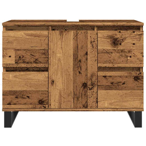 Ντουλάπι νιπτήρα μπάνιου Παλιό ξύλο 80x33x60 cm - Pakobazaar