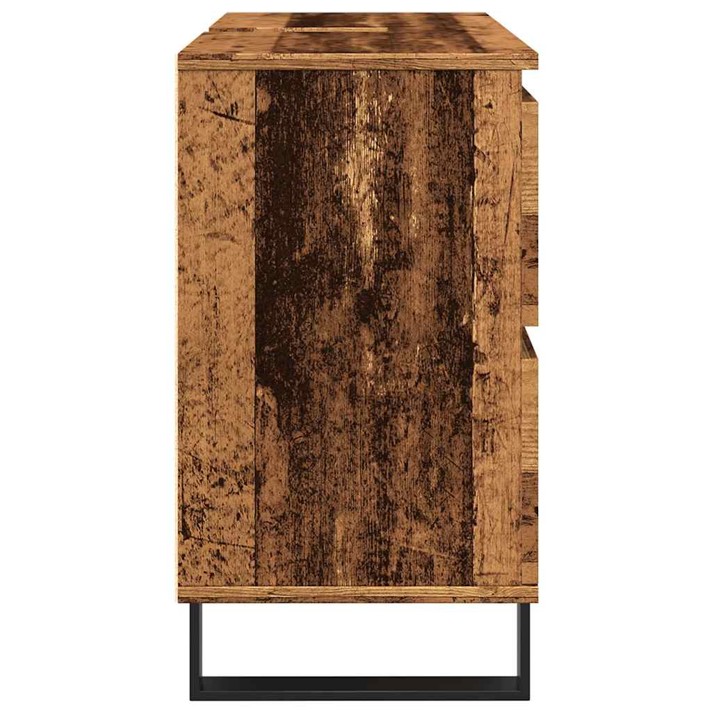 Ντουλάπι νιπτήρα μπάνιου Παλιό ξύλο 80x33x60 cm - Pakobazaar