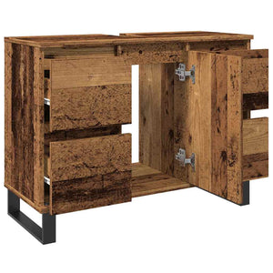 Ντουλάπι νιπτήρα μπάνιου Παλιό ξύλο 80x33x60 cm - Pakobazaar