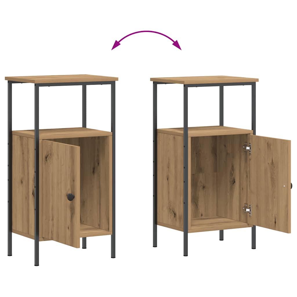 Κομοδίνα 2 τεμάχια Artisan Oak 41x31x80 cm Κατασκευασμένο ξύλο - Pakobazaar