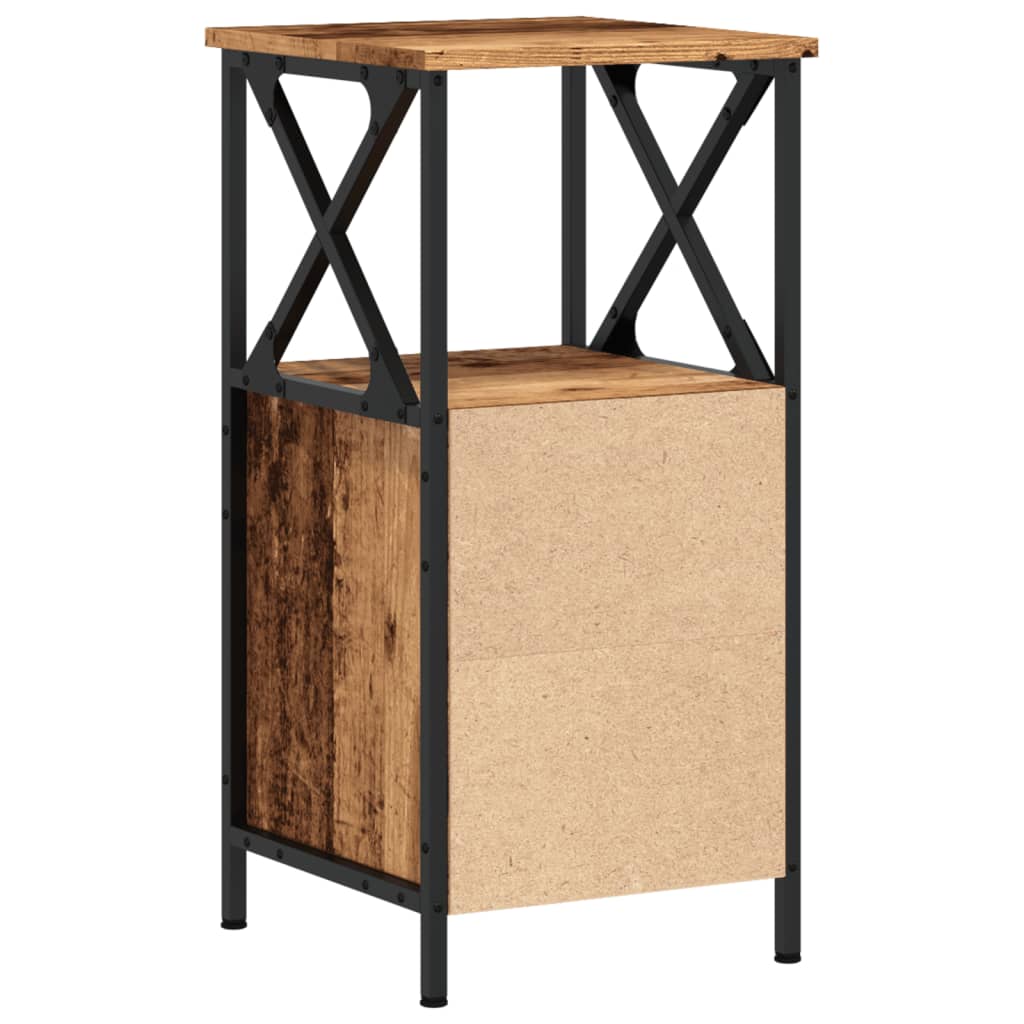 Κομοδίνο παλιό ξύλο 34x35,5x70 cm Κατασκευασμένο ξύλο
