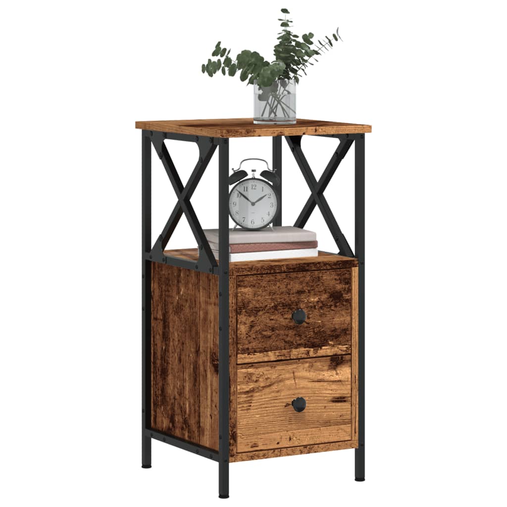 Κομοδίνο παλιό ξύλο 34x35,5x70 cm Κατασκευασμένο ξύλο