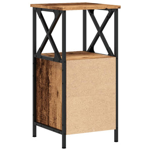 Κομοδίνα 2 τεμάχια Παλιό ξύλο 34x35,5x70 cm Κατασκευασμένο ξύλο