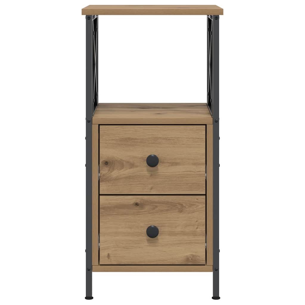 Κομοδίνα 2 τεμ Artisan Oak 34x35,5x70 cm Κατασκευασμένο ξύλο - Pakobazaar