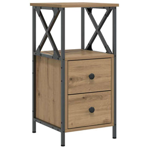 Κομοδίνα 2 τεμ Artisan Oak 34x35,5x70 cm Κατασκευασμένο ξύλο - Pakobazaar