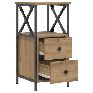 Κομοδίνα 2 τεμ Artisan Oak 34x35,5x70 cm Κατασκευασμένο ξύλο - Pakobazaar