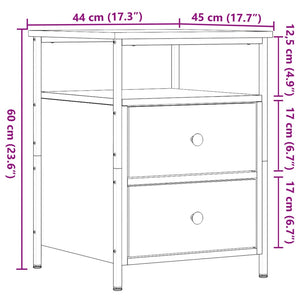 ντουλάπι κομοδίνου Παλιό ξύλο 44x45x60 cm Κατασκευασμένο ξύλο