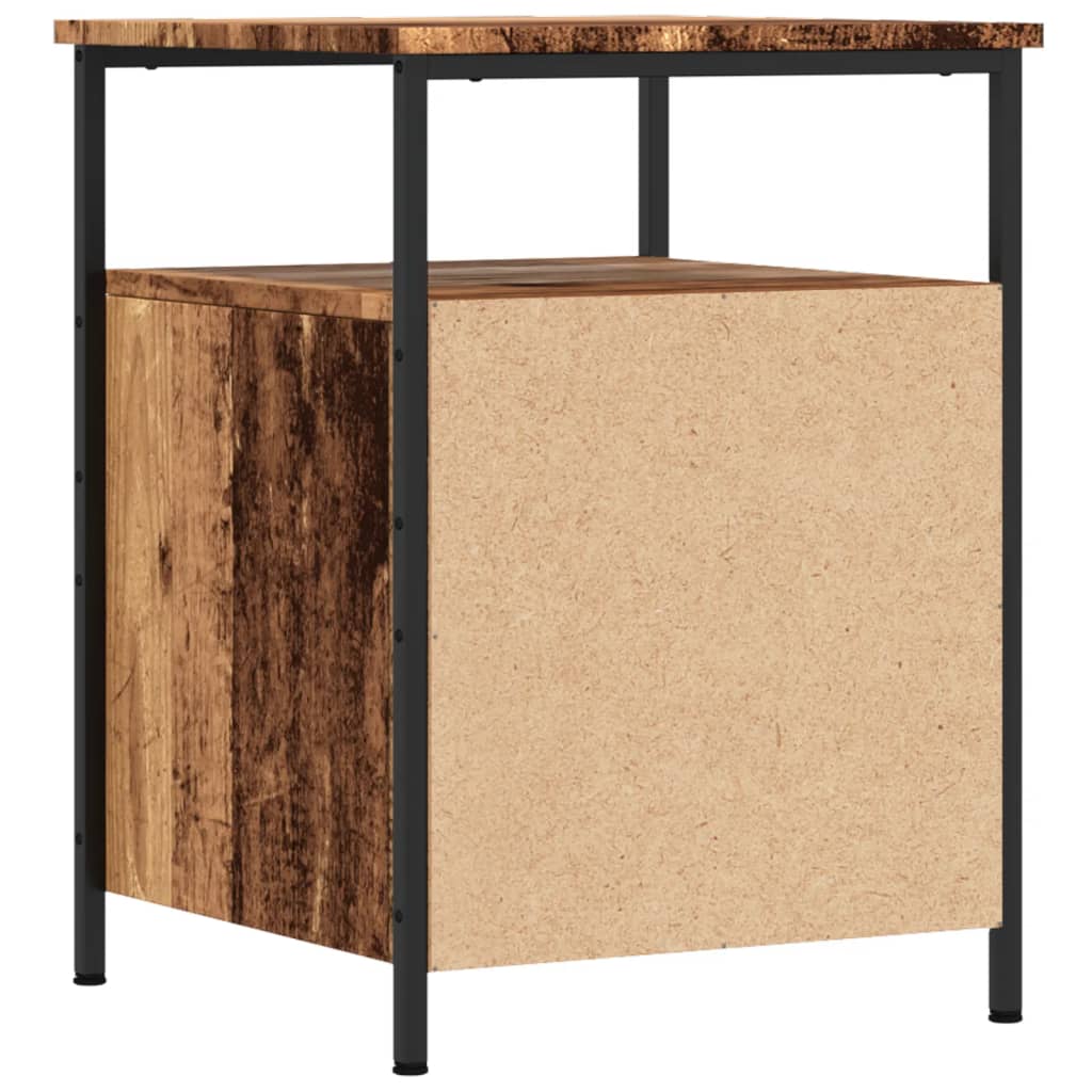 Κομοδίνα 2 τεμ. Όψη Παλαιού Ξύλου 44x45x60 εκ. από Επεξ. Ξύλο - Pakobazaar