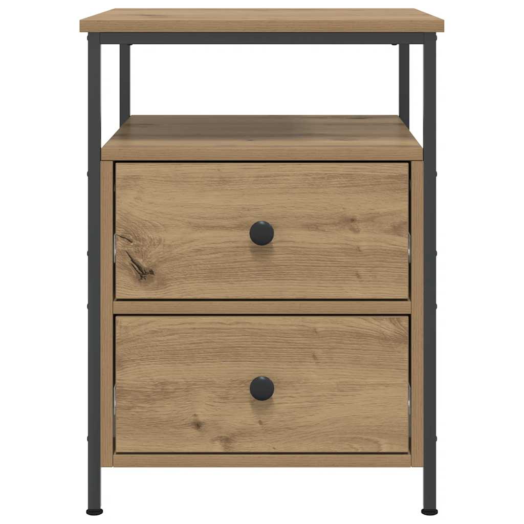 Κομοδίνα 2 τεμάχια Artisan Oak 44x45x60 cm Κατασκευασμένο ξύλο - Pakobazaar