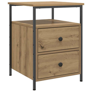 Κομοδίνα 2 τεμάχια Artisan Oak 44x45x60 cm Κατασκευασμένο ξύλο - Pakobazaar